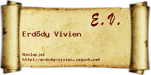 Erdődy Vivien névjegykártya